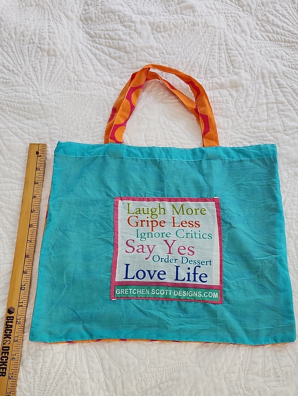 Gretchen Scott Shopping Tote Bag 13" X 15" - Picture 3 of 4